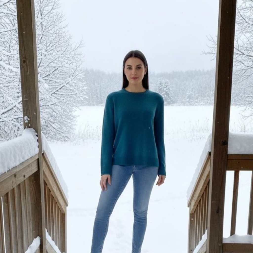 Ella Moss Xl Soft Knit Pullover Sweater Shirt Long Sleeve High-Low Crew Neck Top — image 8 of 8